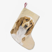 Welsh Springer Spanischmalerei - Original Dog Art Kleiner Weihnachtsstrumpf (Vorderansicht (hängend))