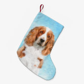 Welsh Springer Spanischmalerei - Original Dog Art Kleiner Weihnachtsstrumpf (Vorderansicht (hängend))