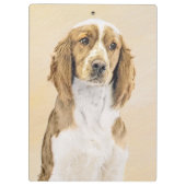 Welsh Springer Spanischmalerei - Original Dog Art Klemmbrett (Rückseite)