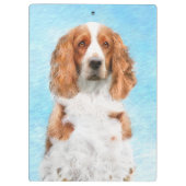 Welsh Springer Spanischmalerei - Original Dog Art Klemmbrett (Rückseite)