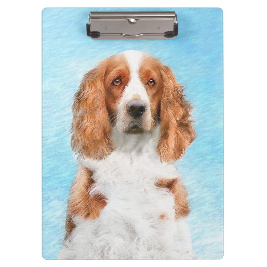 Welsh Springer Spanischmalerei - Original Dog Art Klemmbrett (Vorderseite)