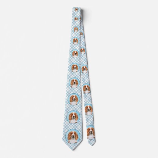 Welsh Springer Spanischmalerei - Original Dog Art Krawatte (Vorderseite)