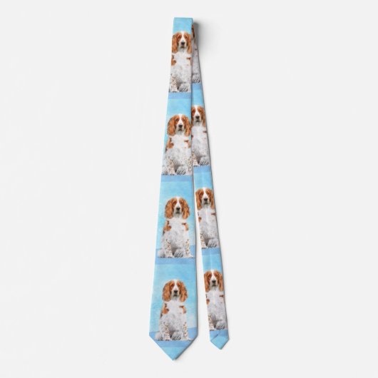 Welsh Springer Spanischmalerei - Original Dog Art Krawatte (Vorderseite)