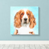 Welsh Springer Spanischmalerei - Original Dog Art Leinwanddruck (Insitu (Holzboden))
