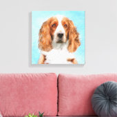 Welsh Springer Spanischmalerei - Original Dog Art Leinwanddruck (Insitu (Wohnzimmer))