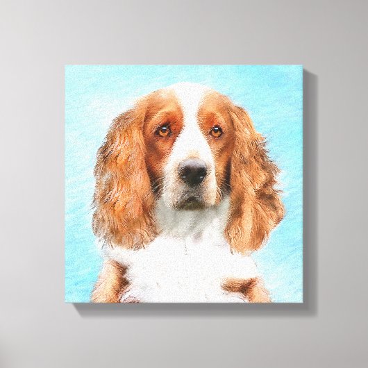 Welsh Springer Spanischmalerei - Original Dog Art Leinwanddruck (Vorderseite)