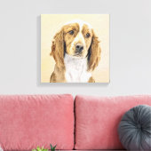 Welsh Springer Spanischmalerei - Original Dog Art Leinwanddruck (Insitu (Wohnzimmer))