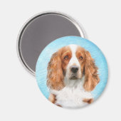 Welsh Springer Spanischmalerei - Original Dog Art Magnet (Vorderseite/Rückseite)