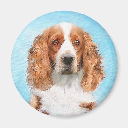 Welsh Springer Spanischmalerei - Original Dog Art Magnet (Vorne)