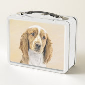 Welsh Springer Spanischmalerei - Original Dog Art Metall Brotdose (Rückseite)