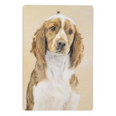 Welsh Springer Spanischmalerei - Original Dog Art Mini Klemmbrett (Rückseite)