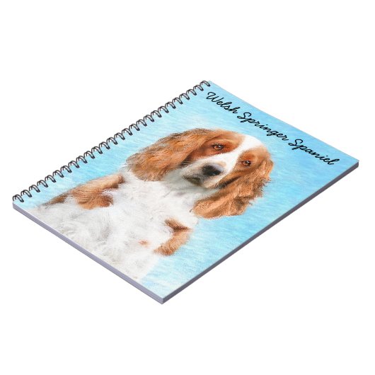 Welsh Springer Spanischmalerei - Original Dog Art Notizblock (Linke Seite)