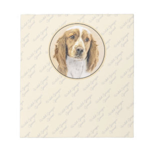 Welsh Springer Spanischmalerei - Original Dog Art Notizblock