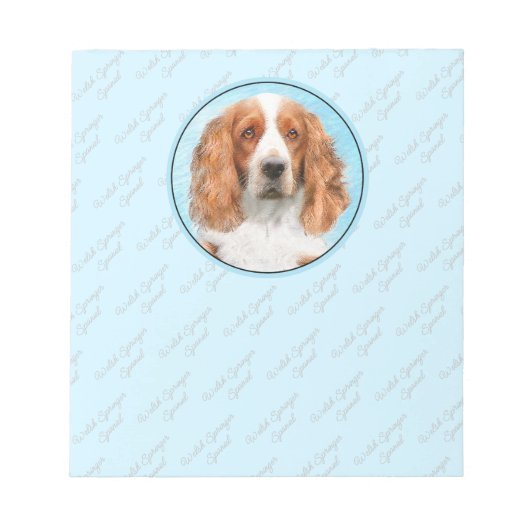 Welsh Springer Spanischmalerei - Original Dog Art Notizblock (Vorderseite)