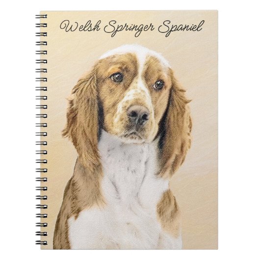 Welsh Springer Spanischmalerei - Original Dog Art Notizblock (Vorderseite)
