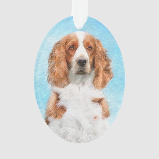 Welsh Springer Spanischmalerei - Original Dog Art Ornament (Rückseite)