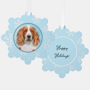 Welsh Springer Spanischmalerei - Original Dog Art Ornament Karte