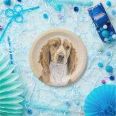 Welsh Springer Spanischmalerei - Original Dog Art Pappteller (Party)