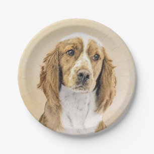 Welsh Springer Spanischmalerei - Original Dog Art Pappteller
