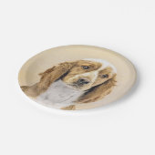 Welsh Springer Spanischmalerei - Original Dog Art Pappteller (Schrägansicht)