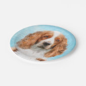 Welsh Springer Spanischmalerei - Original Dog Art Pappteller (Schrägansicht)