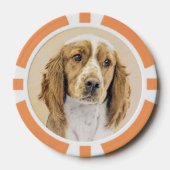 Welsh Springer Spanischmalerei - Original Dog Art Pokerchips (Vorderseite)
