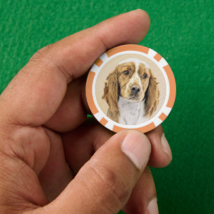 Welsh Springer Spanischmalerei - Original Dog Art Pokerchips