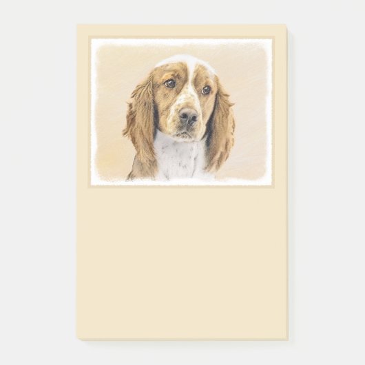 Welsh Springer Spanischmalerei - Original Dog Art Post-it Klebezettel (Vorderseite)