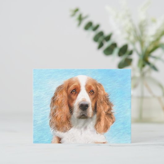 Welsh Springer Spanischmalerei - Original Dog Art Postkarte (Stehend Vorderseite)