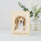 Welsh Springer Spanischmalerei - Original Dog Art Postkarte (Stehend Vorderseite)