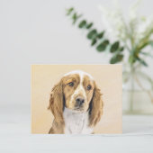 Welsh Springer Spanischmalerei - Original Dog Art Postkarte (Stehend Vorderseite)