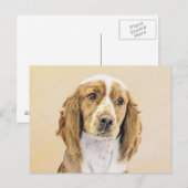 Welsh Springer Spanischmalerei - Original Dog Art Postkarte (Vorne/Hinten)