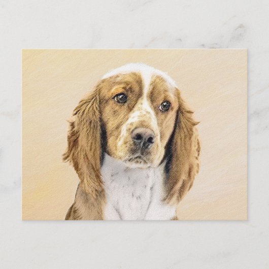 Welsh Springer Spanischmalerei - Original Dog Art Postkarte (Vorderseite)