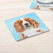 Welsh Springer Spanischmalerei - Original Dog Art Rechteckiger Pappuntersetzer (angewinkelt)