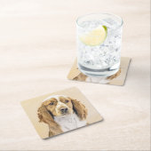 Welsh Springer Spanischmalerei - Original Dog Art Rechteckiger Pappuntersetzer (Vor Ort)