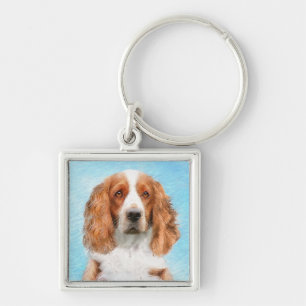 Welsh Springer Spanischmalerei - Original Dog Art Schlüsselanhänger