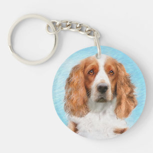 Welsh Springer Spanischmalerei - Original Dog Art Schlüsselanhänger