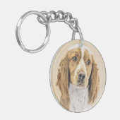 Welsh Springer Spanischmalerei - Original Dog Art Schlüsselanhänger (Vorderseite links)