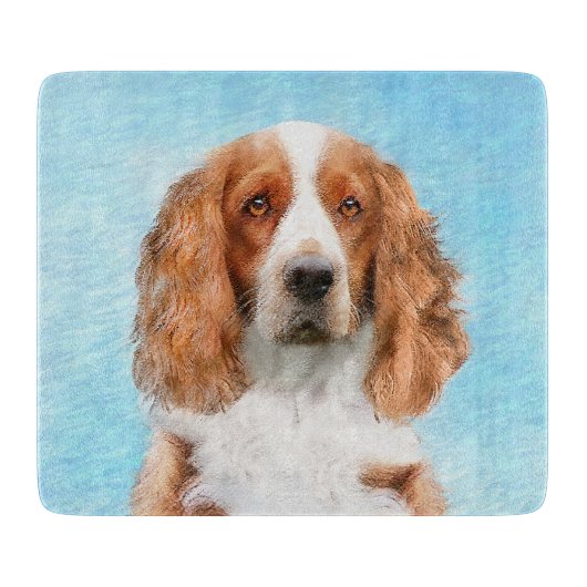 Welsh Springer Spanischmalerei - Original Dog Art Schneidebrett (Vorderseite)