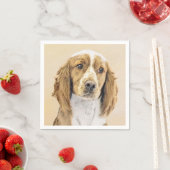 Welsh Springer Spanischmalerei - Original Dog Art Serviette (Beispiel)