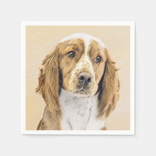 Welsh Springer Spanischmalerei - Original Dog Art Serviette (Vorderseite)