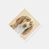 Welsh Springer Spanischmalerei - Original Dog Art Serviette (Ecke)