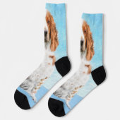 Welsh Springer Spanischmalerei - Original Dog Art Socken (Linkes Detail)