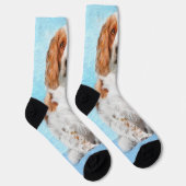 Welsh Springer Spanischmalerei - Original Dog Art Socken (Rechts)