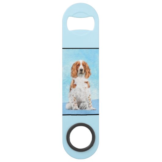 Welsh Springer Spanischmalerei - Original Dog Art Speed Flaschenöffner (Rückseite)