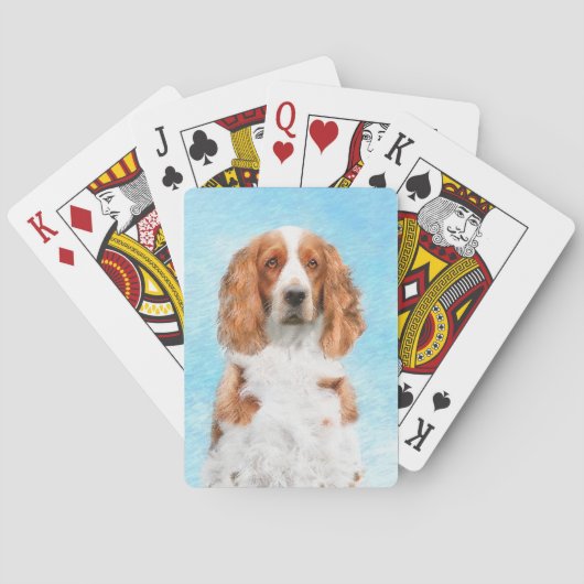 Welsh Springer Spanischmalerei - Original Dog Art Spielkarten (Rückseite)
