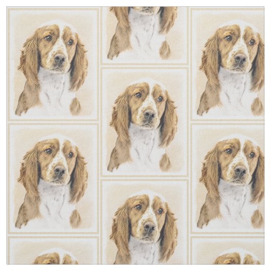 Welsh Springer Spanischmalerei - Original Dog Art Stoff (Muster)