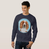 Welsh Springer Spanischmalerei - Original Dog Art Sweatshirt (Vorne ganz)