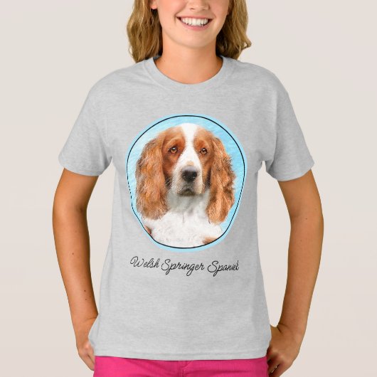 Welsh Springer Spanischmalerei - Original Dog Art T-Shirt (Vorderseite)