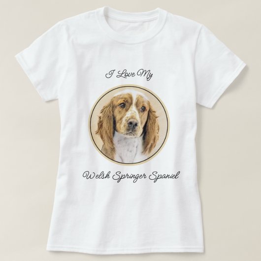 Welsh Springer Spanischmalerei - Original Dog Art T-Shirt (Design vorne)